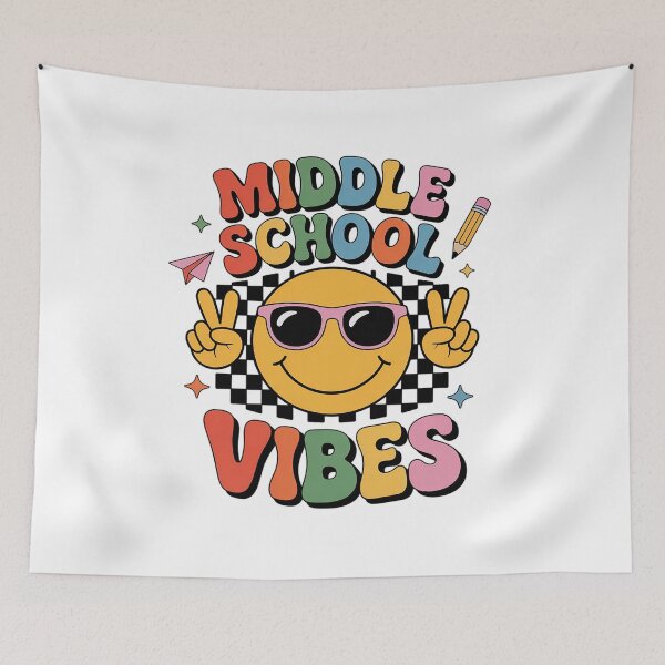 Item preview, Middle School Vibes Back to School Middle School Teacher designed and sold by fferomananul.