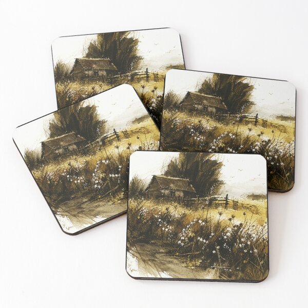 Item preview, Rustic Meadow Cabin Ink Wash  designed and sold by Modaozushi216.