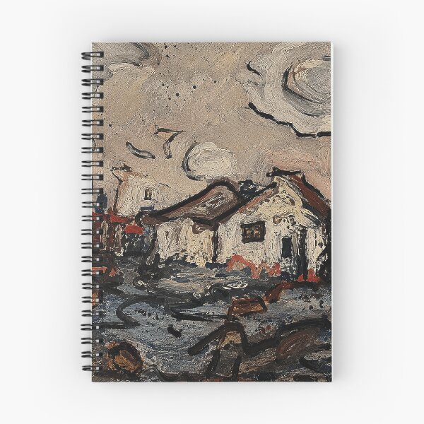 Item preview, Moody Cottage Landscape Textured Expressionist  designed and sold by eliramaison.
