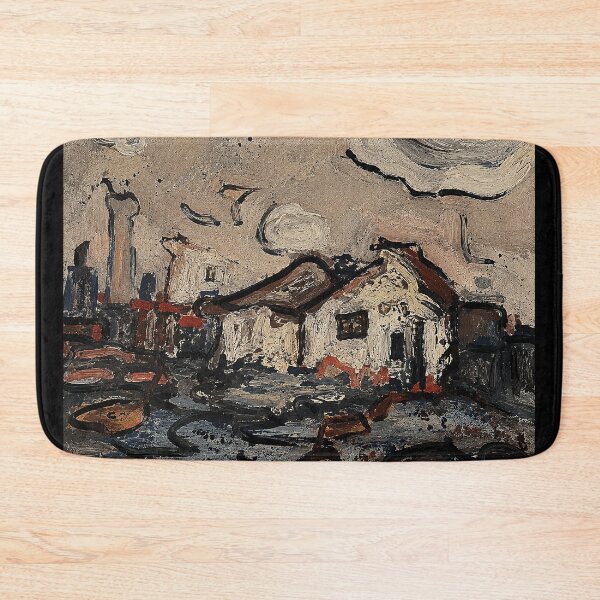 Item preview, Moody Cottage Landscape Textured Expressionist  designed and sold by eliramaison.