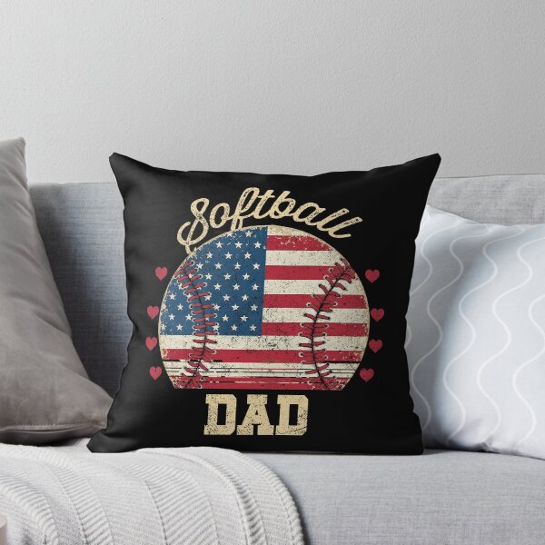 Item preview, Vintage USA Flag Softball Dad Shirt designed and sold by LashondaGreen89.
