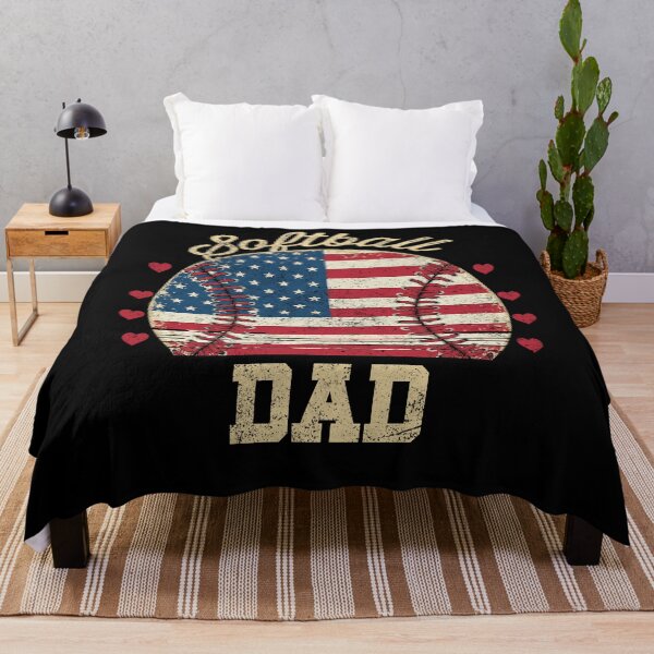 Item preview, Vintage USA Flag Softball Dad Shirt designed and sold by LashondaGreen89.