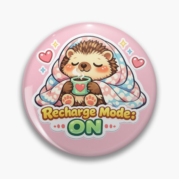 Item preview, Recharge Mode ON Cute Hedgehog Cozy Blanket Art designed and sold by Xemora.