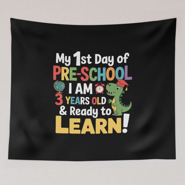 Item preview, My 1st Day of Pre-School I Am 3 Years Old & Ready to Learn designed and sold by fferomananul.