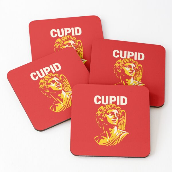 Item preview, Golden Cupid bust illustration with classical winged statue designed and sold by Rue Market.