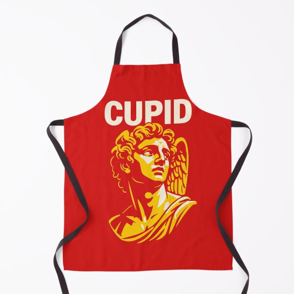 Item preview, Golden Cupid bust illustration with classical winged statue designed and sold by Rue Market.