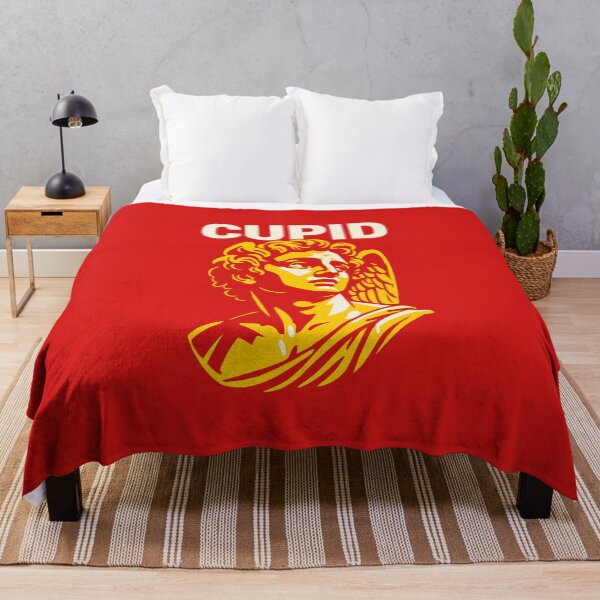 Item preview, Golden Cupid bust illustration with classical winged statue designed and sold by Rue Market.