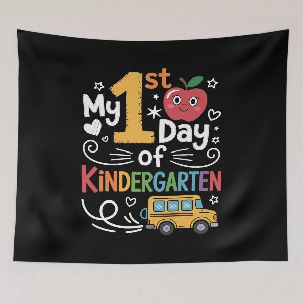 Artikelvorschau, Mein erster Kindergartentag Schulbus Apple Kids Mädchen Junge entworfen und verkauft von fferomananul.