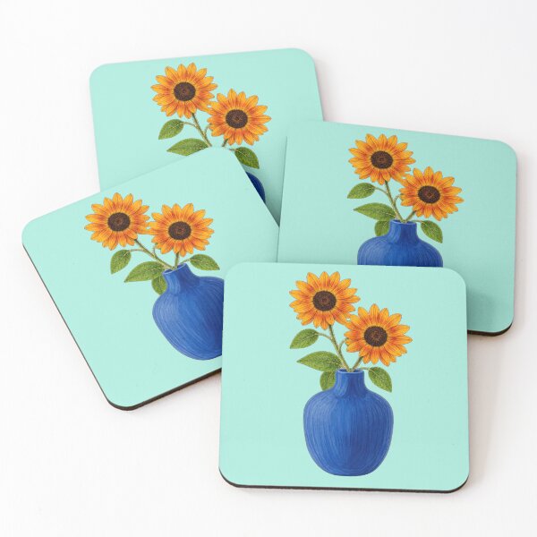 Item preview, Sunflowers in a Blue Vase designed and sold by MoonlitWhiskers.