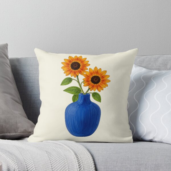 Item preview, Sunflowers in a Blue Vase designed and sold by MoonlitWhiskers.