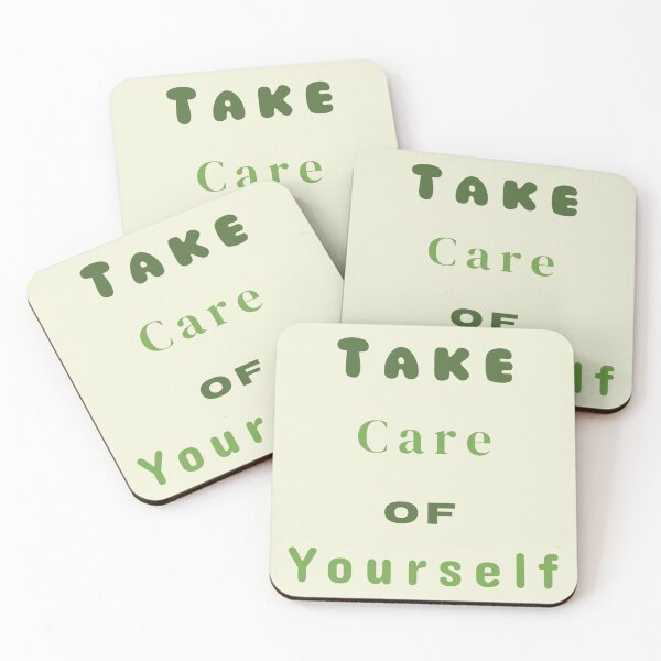 Item preview, Take Care Of Yourself Stickers Prints Posters Wall Art Magnet Home Coffee Cup Decoration TShirt Stationary Notebook Magnet Hat Kitchen Work School Office Redbubble Shop designed and sold by Saritas Boutique Shop.
