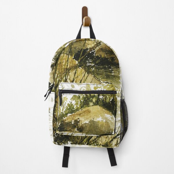 Item preview, Duck Pond Watercolor Nature Painting designed and sold by Modaozushi216.