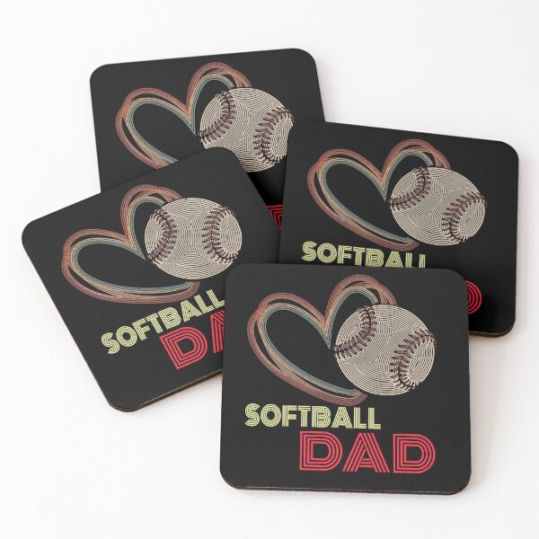 Item preview, Retro Heart Softball Dad Shirt designed and sold by LashondaGreen89.