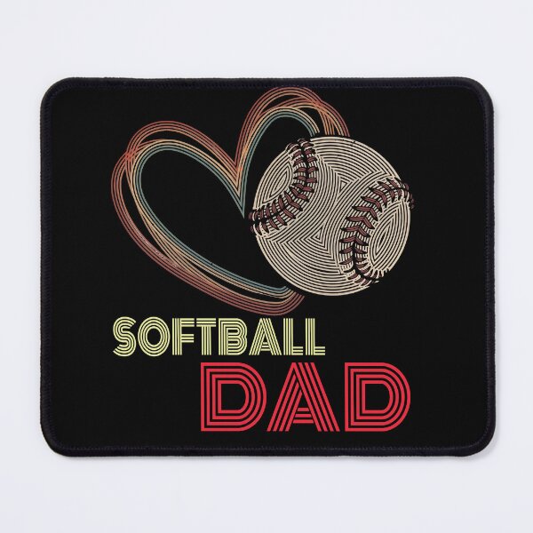 Item preview, Retro Heart Softball Dad Shirt designed and sold by LashondaGreen89.