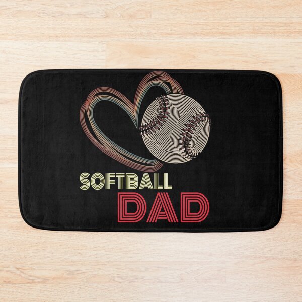 Item preview, Retro Heart Softball Dad Shirt designed and sold by LashondaGreen89.