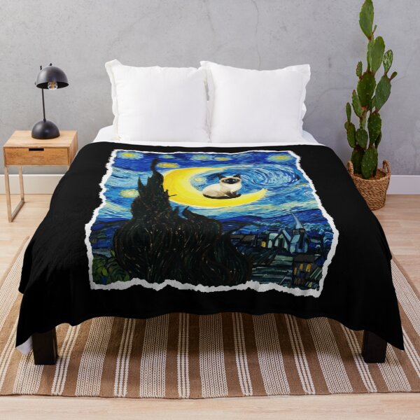 Item preview, Cat on Crescent Moon Starry Night  designed and sold by JordynLadukeg65.