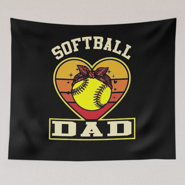 Item preview, Vintage Heart Softball Dad Tee designed and sold by LashondaGreen89.