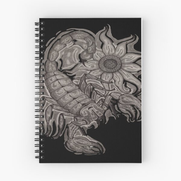 Item preview, scorpion drawing with flower designed and sold by pksart1.