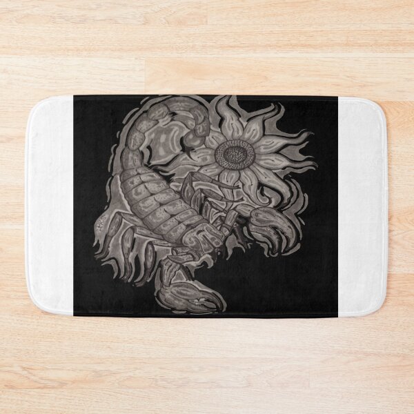Item preview, scorpion drawing with flower designed and sold by pksart1.