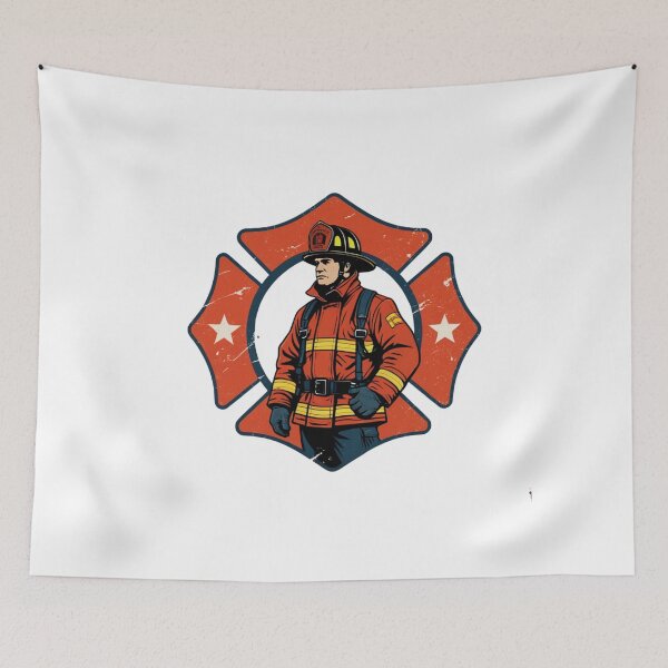 Item preview, Firefighter T-Shirt — Retro Vintage Tee for Firefighters and First Responders designed and sold by PaleInk.