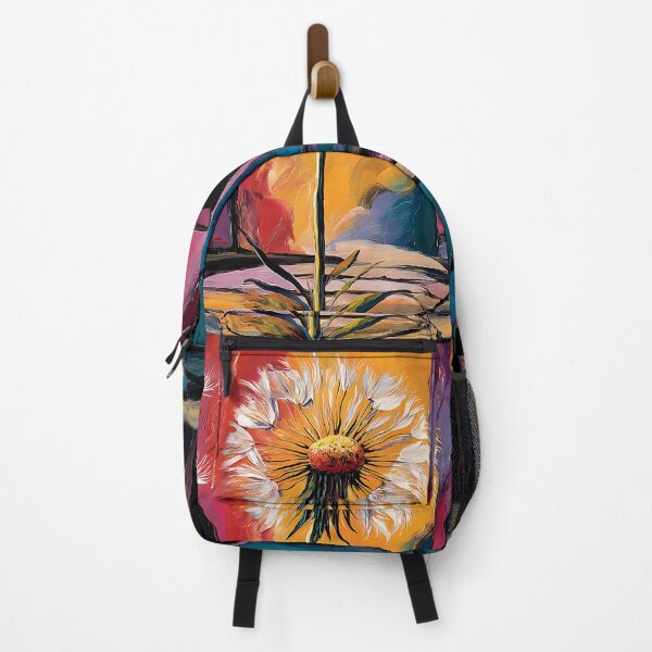 Item preview, Dandelion in Urban Abstract City - Bold Surreal Nature Contrast with Vibrant Modern Architecture designed and sold by OlfactoART Studio.