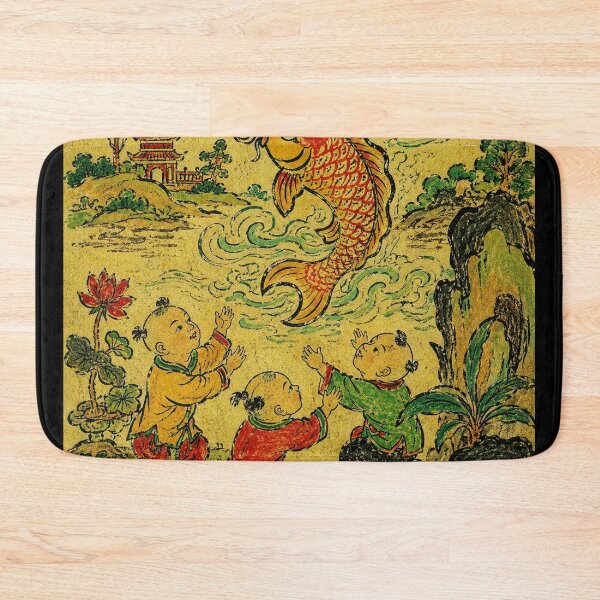 Item preview, Lucky Koi Vintage Folk designed and sold by eliramaison.