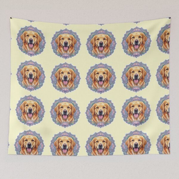 Item preview, Aesthetic Floral Dog Art designed and sold by Chromatic Artistry.