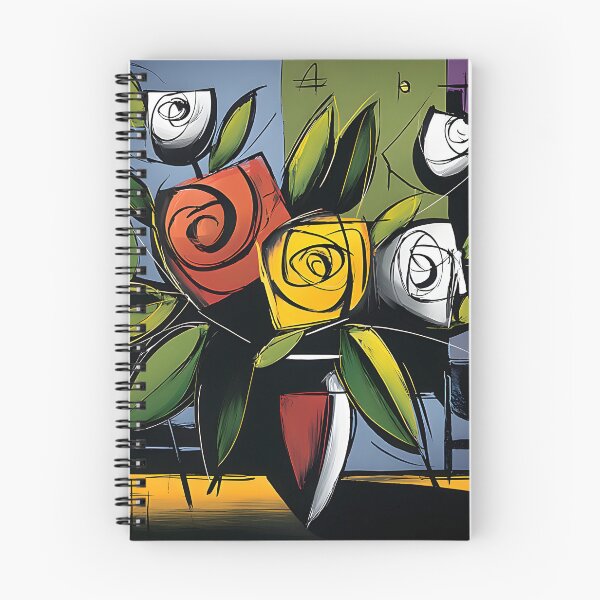 Item preview, Vibrant Abstract Rose Bouquet - Bold Geometric Floral Art with Modern Lines and Colorful Expression designed and sold by OlfactoART Studio.