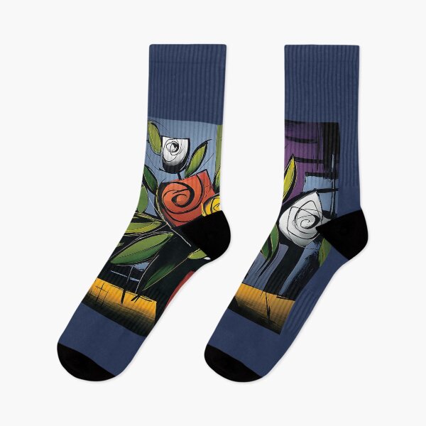 Item preview, Vibrant Abstract Rose Bouquet - Bold Geometric Floral Art with Modern Lines and Colorful Expression designed and sold by OlfactoART Studio.