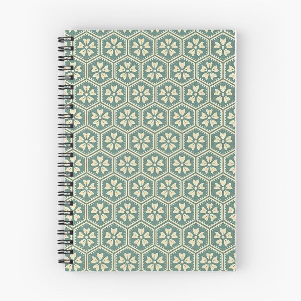 Item preview, Seamless Green Floral Hexagonal Pattern – Moroccan Geometric Tile Design designed and sold by 555Design.