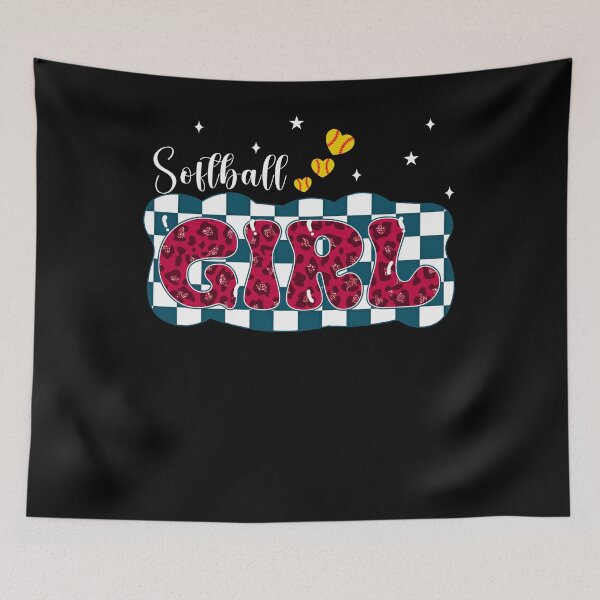 Item preview, Checkered Leopard Softball Girl Cute Tee designed and sold by LashondaGreen89.
