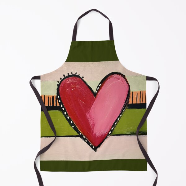 Item preview, Bold Heart Expression - Striped Retro Background with Centered Red Heart and Graphic Black Outline designed and sold by OlfactoART Studio.