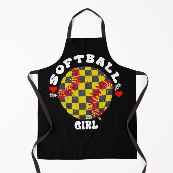 Item preview, Checkered Softball Girl Retro Tee designed and sold by LashondaGreen89.