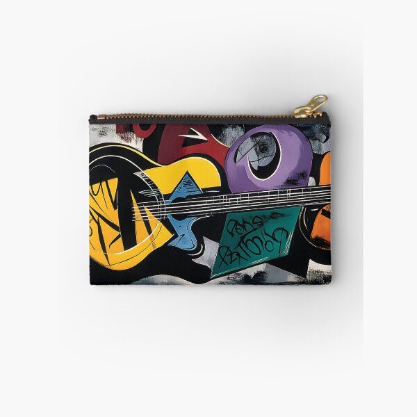 Item preview, Cubist Guitar Composition - Geometric Rhythm and Bold Color Harmony in Abstract Musical Expression designed and sold by OlfactoART Studio.