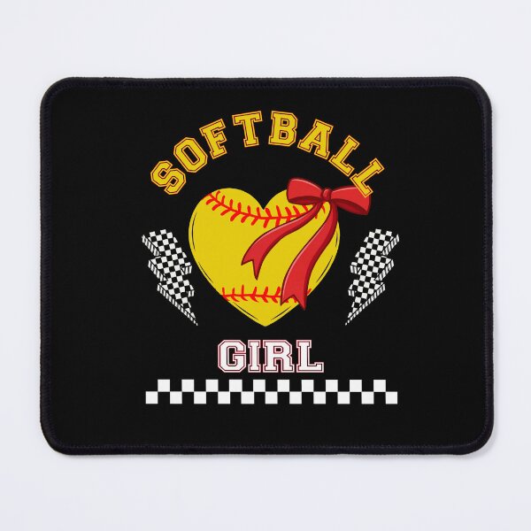 Item preview, Softball Girl Heart Bow Tee designed and sold by LashondaGreen89.