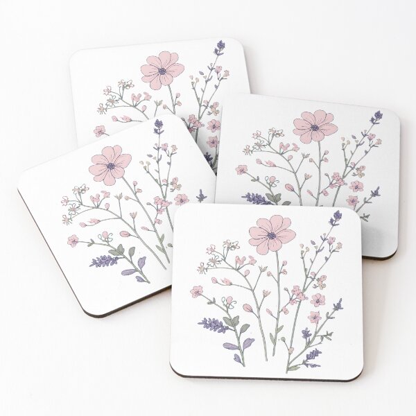 Item preview, Pastel Wildflower Botanical Line Art | Minimal Floral Aesthetic Design designed and sold by innerfaith.