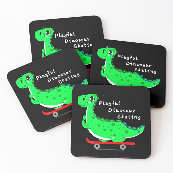 Item preview, Playful Dinosaur Skating  designed and sold by Shirley cute art .