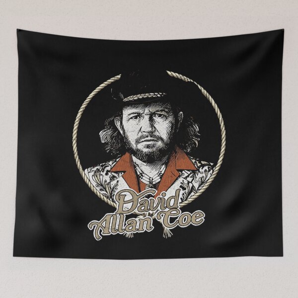 Item preview, David Allan Coe Original Retro Style Fan Design designed and sold by Marjan Lotffy.