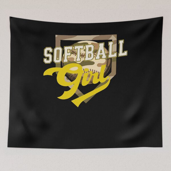 Item preview, Camo Softball Girl Graphic Tee designed and sold by LashondaGreen89.