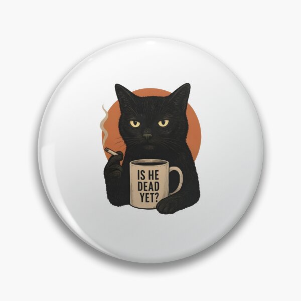 Item preview, Black Cat Coffee Is He Dead Yet designed and sold by phoebelevine.