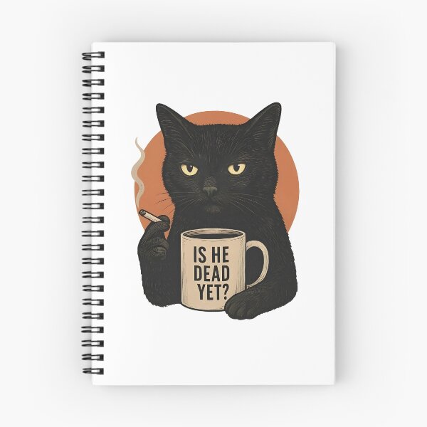 Item preview, Black Cat Coffee Is He Dead Yet designed and sold by phoebelevine.