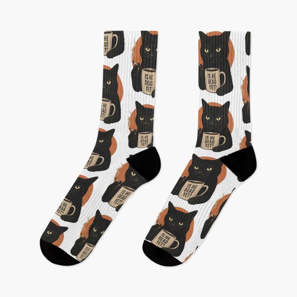 Item preview, Black Cat Coffee Is He Dead Yet designed and sold by phoebelevine.