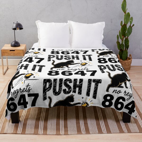 Item preview, Push It No Regrets 8647 Anti Trump Cat Coffee Humor designed and sold by phoebelevine.