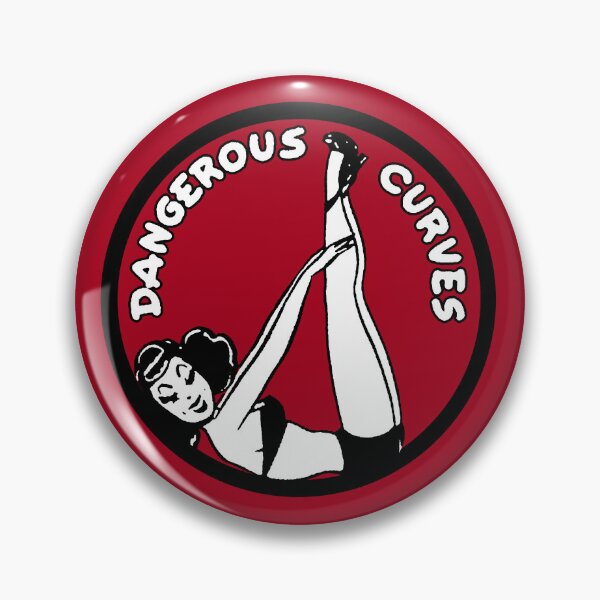 Item preview, Dangerous Curves Rockabilly Hot Rod Vintage Pin Up Rebel Girl Pop Art designed and sold by wmxdesign.