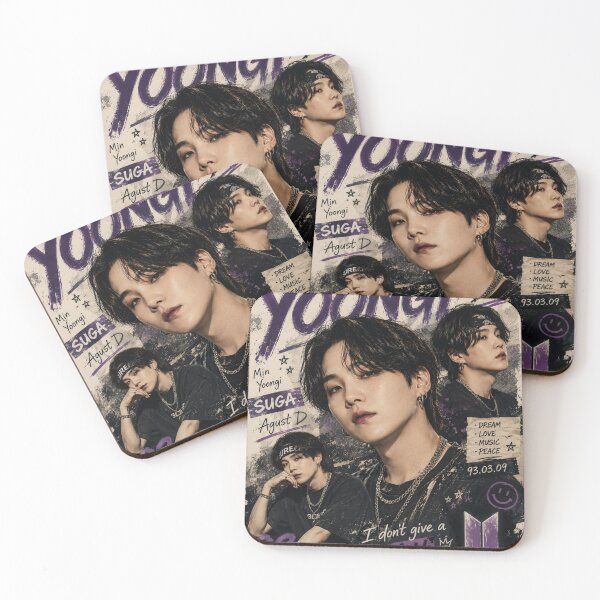 Item preview, Póster con estética grunge de Suga/Agust D | Fan art de Yoongi de BTS designed and sold by JTitli.