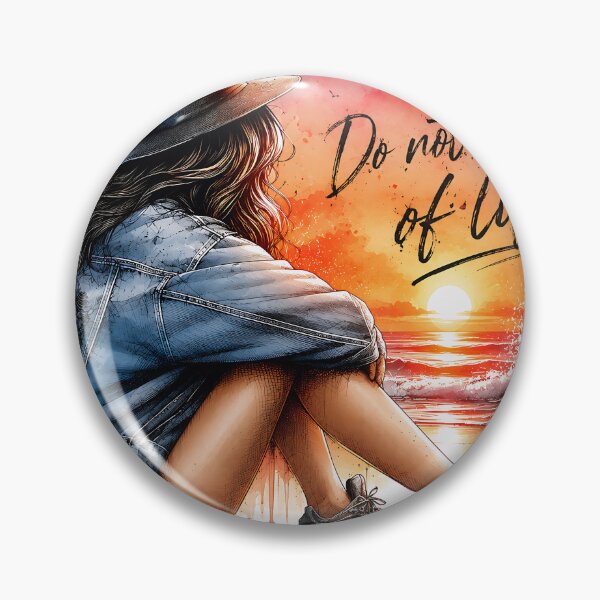 Item preview, Do Not Despair of Life – Sunset Aesthetic Watercolor Beach Girl Illustration designed and sold by joyorashop.
