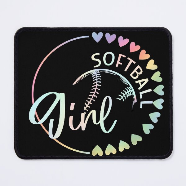 Item preview, Pastel Tie Dye Softball Girl Heart Tee designed and sold by LashondaGreen89.