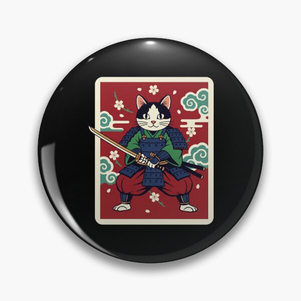Item preview, Samurai Cat Japanese Retro  designed and sold by JordynLadukeg65.