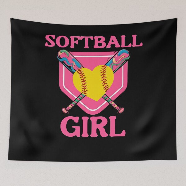 Item preview, Pink Softball Girl Heart Bat Tee designed and sold by LashondaGreen89.