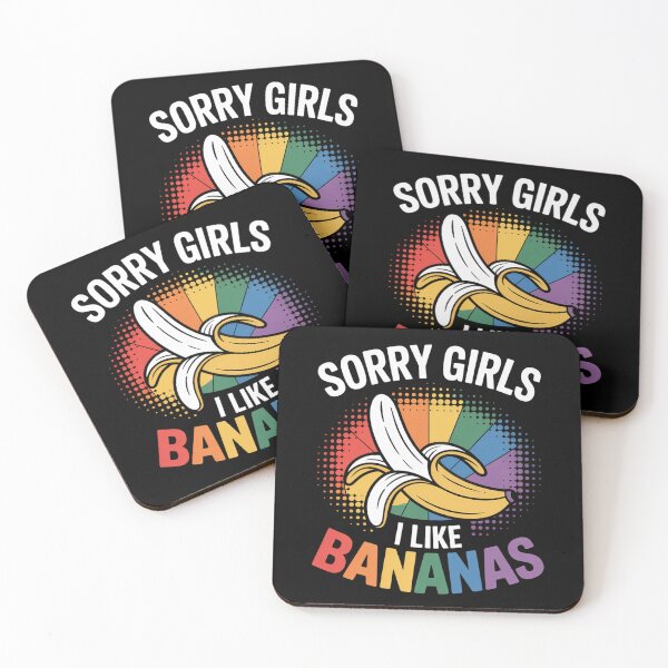 Artikelvorschau, Schwul, sorry Mädels, ich mag Bananen, Regenbogenflagge, LGBTQ-Männer entworfen und verkauft von grounabslaninal.